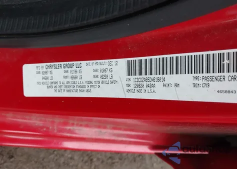 2013 Dodge Avenger Se from USA, damaged, VIN 1C3CDZAB5DN618014